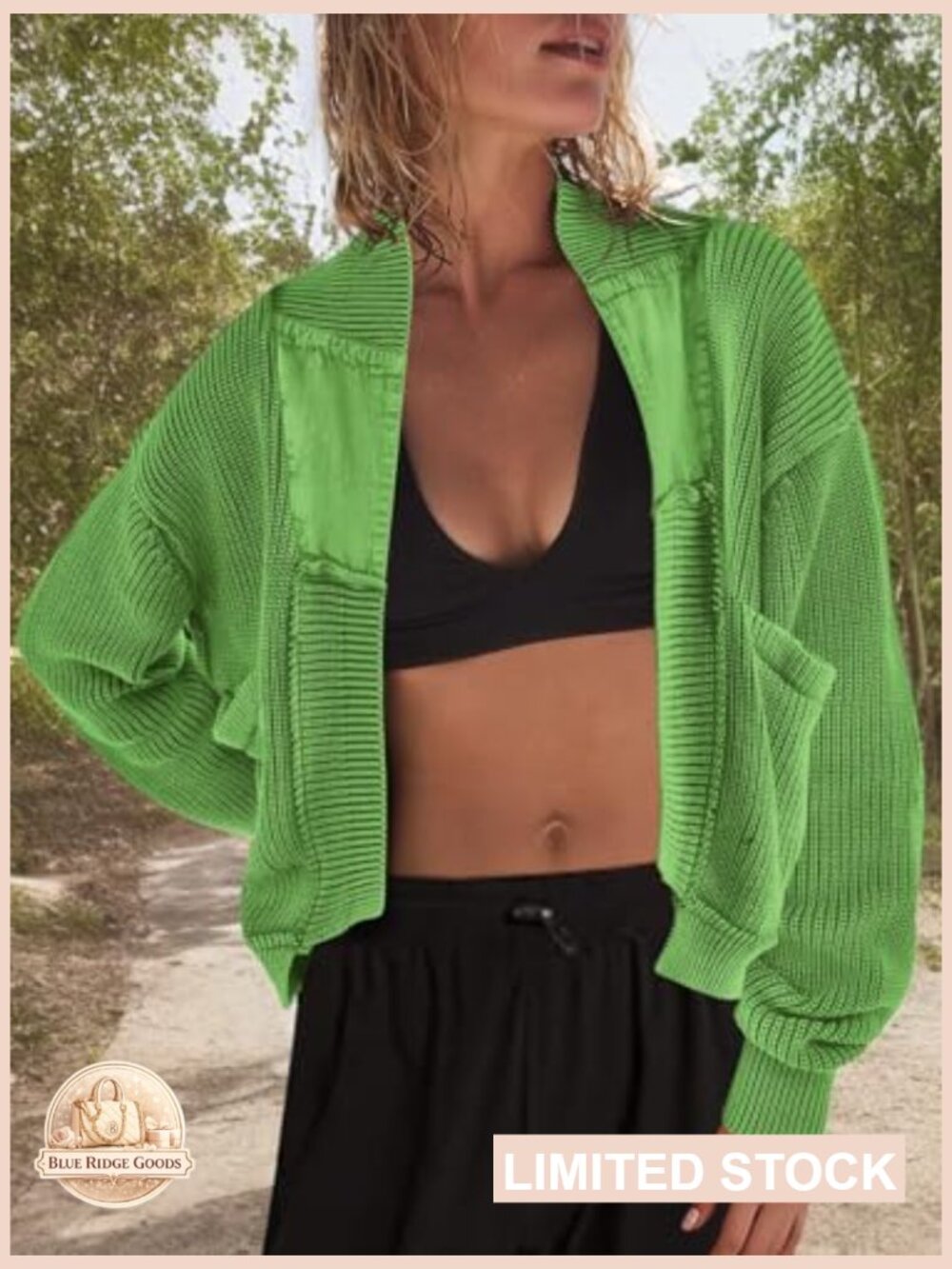 Cable Knit Chunky Cardigan Open Front Oversized Boho Long Sleeve Sweater - Picture 6 of 7